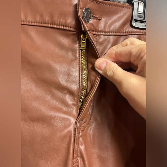 Torrid Perfect Skinny Faux Leather Mid Rise Pant in Root beer size 22R women - Picture 5 of 10